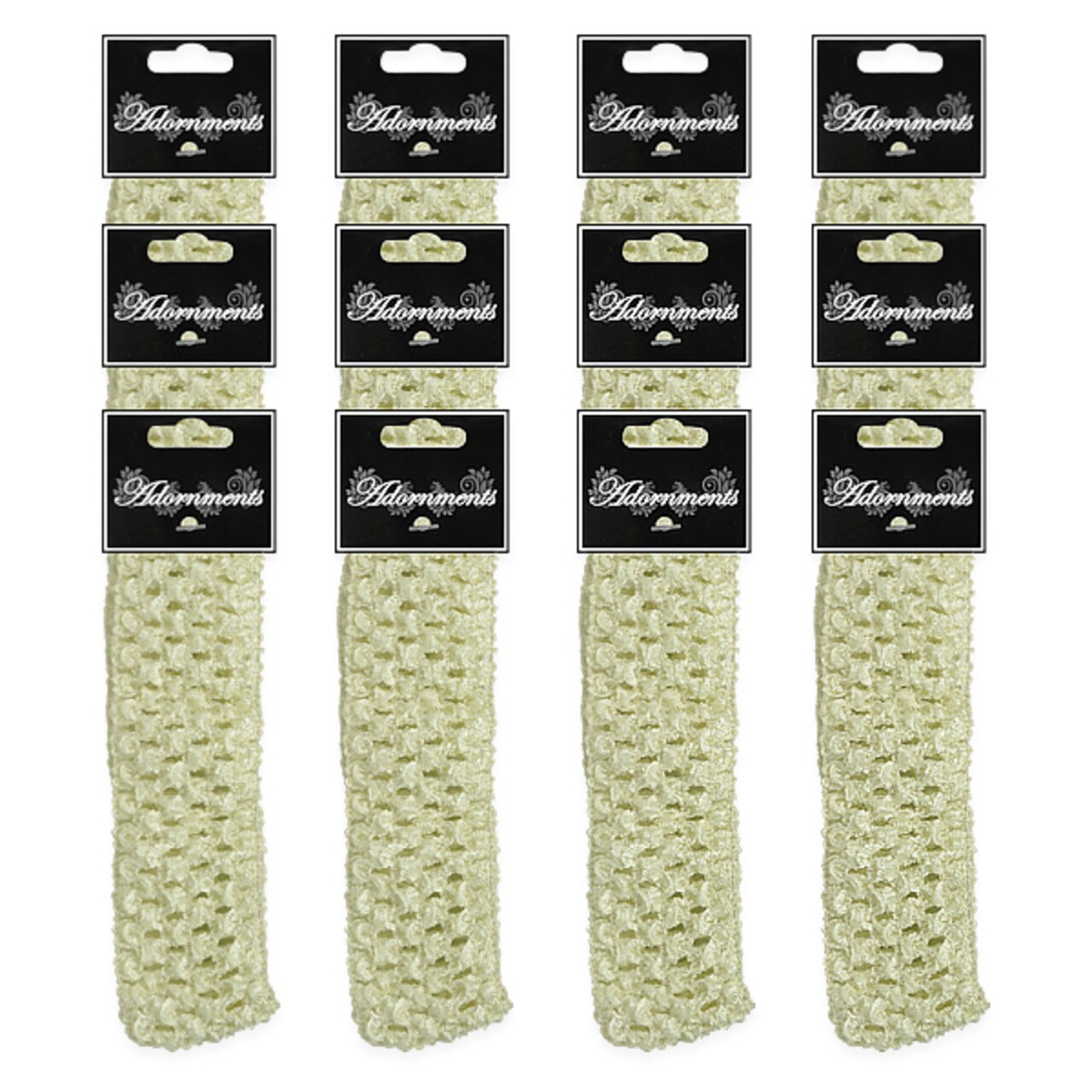 Pack of 12 Crochet Stretch Headbands – Versatile & Comfortable